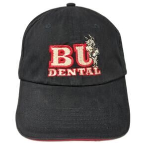 Harvard Square Baseball Cap Black OSFM Boston BU Dental Mascot Adjustable Hat